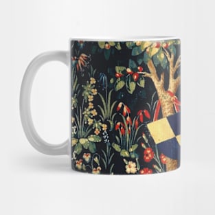 Medieval Renaissance Tapestry Shepherd, Shepherdess and Sheep in Flowery Meadow Mug